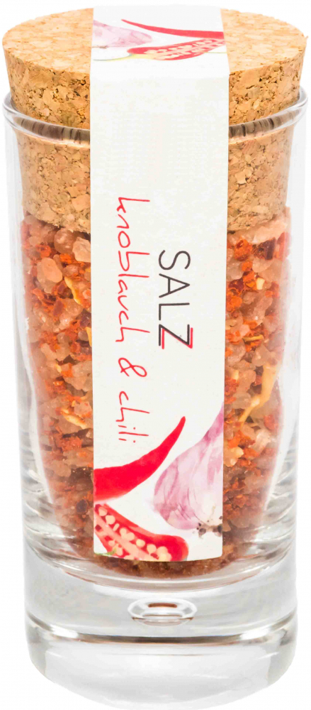 Knoblauch Chili Salz im Glas